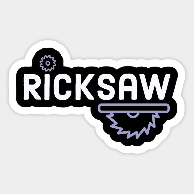 Ricksaw Logo (Left & Back) Sticker by Midwest Nice